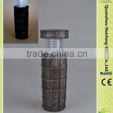 Solar Iron Sheet Like Polyresin Pillar Light thumbnail-1