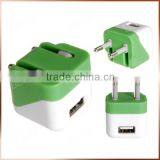 Folding Plug Quality 12V Power Charger, Dice Charger Branded OEM Travel Charger For US EU Market thumbnail-1