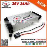 Smart Aluminum E-bike Battery Case 36V 20Ah 1000W Battery With 2A Charger + 30A BMS thumbnail-2