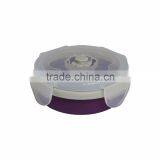 Collapsible Round Silicone Lunch Box Kids Food Storage Box thumbnail-3