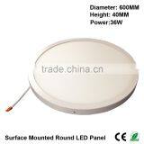 Surface Mounted 600MM Diameter 36W Big Size Round LED Panel From Factory In Shenzhen