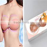 Junyan ladies sexy breast push up free size invisible adhesive silicone bra