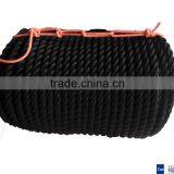 3 Plait Black Color Polypropylene Mooring Rope