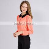 PRETTY STEPS 2016 Online Costumes Shop Chiffon Solid Color Blouse Shirts China Wholesale thumbnail-2