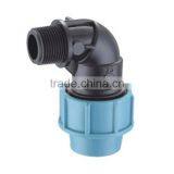 Italian Style Irrigation Water Supply PP Compression Male Elbow