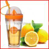 Fruit Infusing Infuser Water Bottle Sports Lemon Juice Bottle For Water Straw Coffee Milk Tea Cup Water Tumbler Child Bottles thumbnail-3
