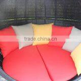 Special Design Rattan Furniture Rotatable Black Apple Sunbed thumbnail-6