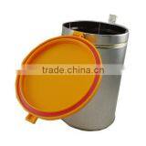 Round Coffee Tin Can With Plastic Lids thumbnail-2