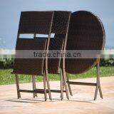 Patio Resin Rattan Furniture 3 PCS Set of Foldable Table and Chair thumbnail-6