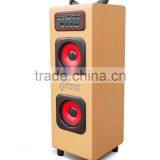 2017 New Design Quadrate Shape Loudspeaker, Wireless Plug-in Card Retro Stereo Bluetooth Speaker Box thumbnail-2