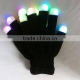 Wholesale LED Light Gloves, Black Acrylic Touch Screen Gloves, Custom Fashion Black Gloves thumbnail-1