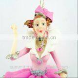 Best Selling Christmas Ornament Items Resin Christmas Lady Figurines thumbnail-6
