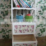 Modern Design White Wooden Cabinet With Wicker Drawers thumbnail-4