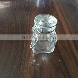 3.5oz Mini Glass Jar With Metal Clip and Glass Lid thumbnail-2