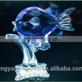 Purple Handmade Crystal Fish With a Base as Crystal Gifts for 15th Wedding Anniversary thumbnail-1
