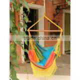 Colorful Poly Cotton Swing Hanging Hammock Chair With Hand Made Rope thumbnail-1