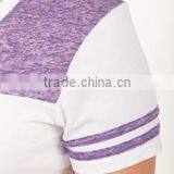 100% Polyester V-neck T-shirt Wholesale Custom Made in China Fashion Apparel District Juniors Varsity Bulk V-Neck T-shirt thumbnail-5