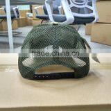 Wholesale Custom 6 Panel With Flat Embroidery Cap Crazy Trout Logo Camo Truker Cap thumbnail-4