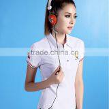 High Quality Custmoized Embroidered Logo Women's Polo Shirt thumbnail-3