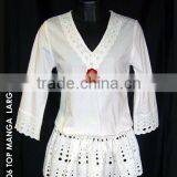 Ladies White Blouses Tops thumbnail-1