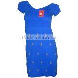 Seamless Sleeveless Shirred Flare Mini Sun Dress Racerback Tunic Spandex thumbnail-1