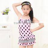 Factory Price Light Pink Black Dots Children's Swimwear Kids Swinwear a Little Baby Swimwear /kids Bikini thumbnail-2