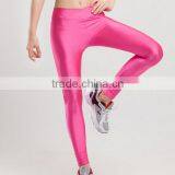 Ladies Bright Polyester Elastane Tights Women Plain Black Sport Leggings thumbnail-2