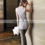 2016 Good Quality China Promotional 100% Cotton Custom Blank Tank Top for Women thumbnail-6