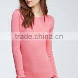 Submissive Pink Women Style Pullover Knit Sweater for Autumn thumbnail-1