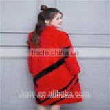 2016 Winter 100% Real Rex Rabbit Fur Coat Women's Genuine Rex Rabbit Fur Coat Long Style Fashion thumbnail-1