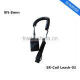 Wholesale Stylish Custom Coiled Surfboard Leg Rope SUP Surf Leash thumbnail-1