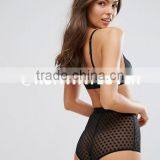 Runwaylover Sexy Mesh Polka Dot Sexy Bralette Panty Set thumbnail-2
