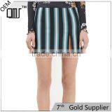 2017 OEM Summer Sexy Multi-color Vertical Striped Mini Skirt thumbnail-1