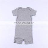 Hot Sale Wholesale Short Sleeve 100% Cotton Baby Jumpsuit Solid Color Baby Rompers Infant Clothes thumbnail-1