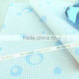 Chinese Sellers Wholesale Super White Color Cotton Cross Stitch Fabric Printed on Blue Flowers thumbnail-4