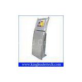 Customizable Information Touch Screen Kiosks , Two Stainless Steel Poles TSK8011
