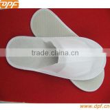 Instock disposable hotel towel fabric slipper with plain design