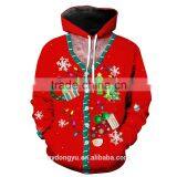 Chrismtas Neon Light Unisex 3D Red Sweatshirts/blue na Plus Size 3d Hoodies/ Fashioable 3d Christmas Hoodies Jacket