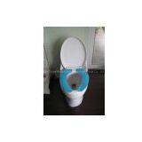 white color self-adhesive toilet seat cover