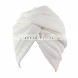 Fashion Style Poplin Gauze Perm Turban Hood Hat Noble Retro Indian Hat thumbnail-3