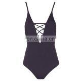 Latest Arrival Custom Plunge Swimwear Sexy Lady Summer Strappy Beach Bikini thumbnail-3