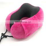 2020 Popular Cotton Fabric Ergonomic Luxury Memory Foam Travel Pillow Car Airplane Neck Support Pillow thumbnail-2