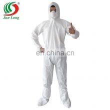 Junlong High Quality Non Woven Disposable Microporous PE Film Laminated With Polypropylene Coverall Suit