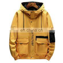 Wholesale Custom Men's Jackets Casual and Comfortable Long-sleeved Hooded Pocket Zipper Japanese Loose Autumn Coat thumbnail-1