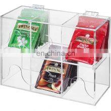 Clear Acrylic Stackable Tea Bag Organizer Rack Plastic Tea Bag Holder Storage for Home, Office thumbnail-3