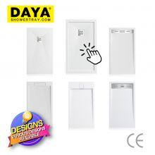 Antislip Polymarble Clean Space Saving Bathroom Stone Shower Base thumbnail-3