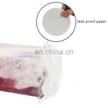 Custom Environmental Health Disposable Waterproof and Leakproof Sealing Leak Proof Paper for Juice Bubble Tea Coffee Cup