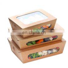 China Supplier Disposable Custom Printed Food Brown Kraft Paper Box Packaging