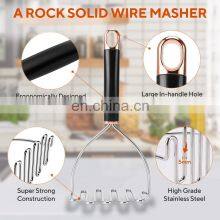 Potato Masher, Heavy Duty Mashed Potatoes Masher, Metal Wire Masher Kitchen Tool thumbnail-2