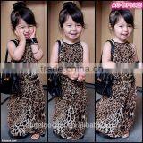 Fashion Kid Party One-piece Leopard Print Halter Sling Dress AG-DP0015 thumbnail-1